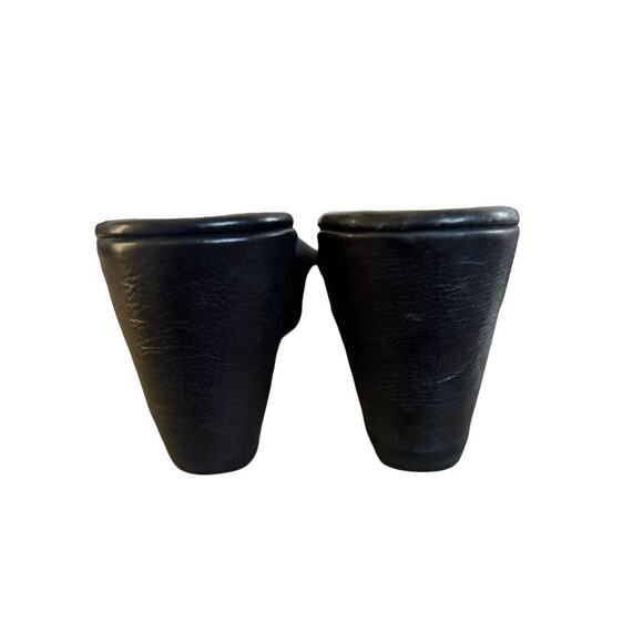Y2K VTG. BLACK‎ CHUNKY LEATHER DONALD PLINER WEDGES SZ. 7 EUC - Picture 6 of 8